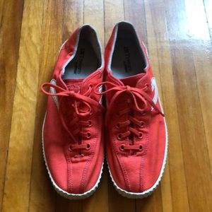 Tretorn orange sneakers